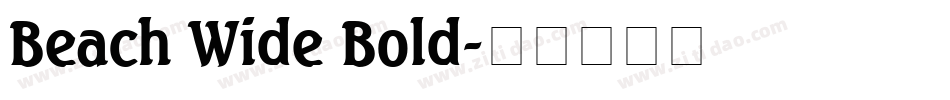Beach Wide Bold字体转换